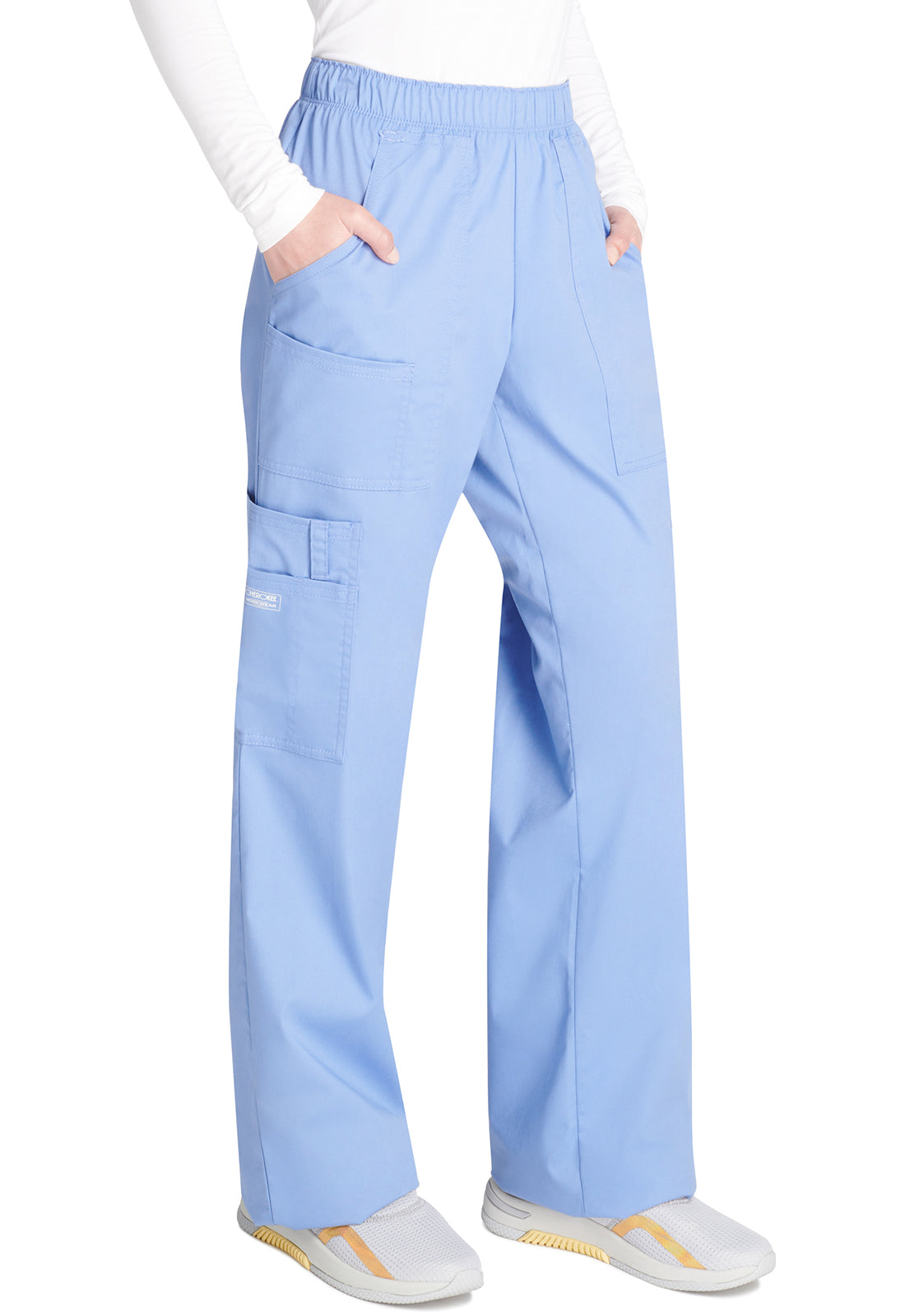 Cargo broek met middelhoge taille en elastische tailleband met 7 zakken en Core Stretch WWE4005