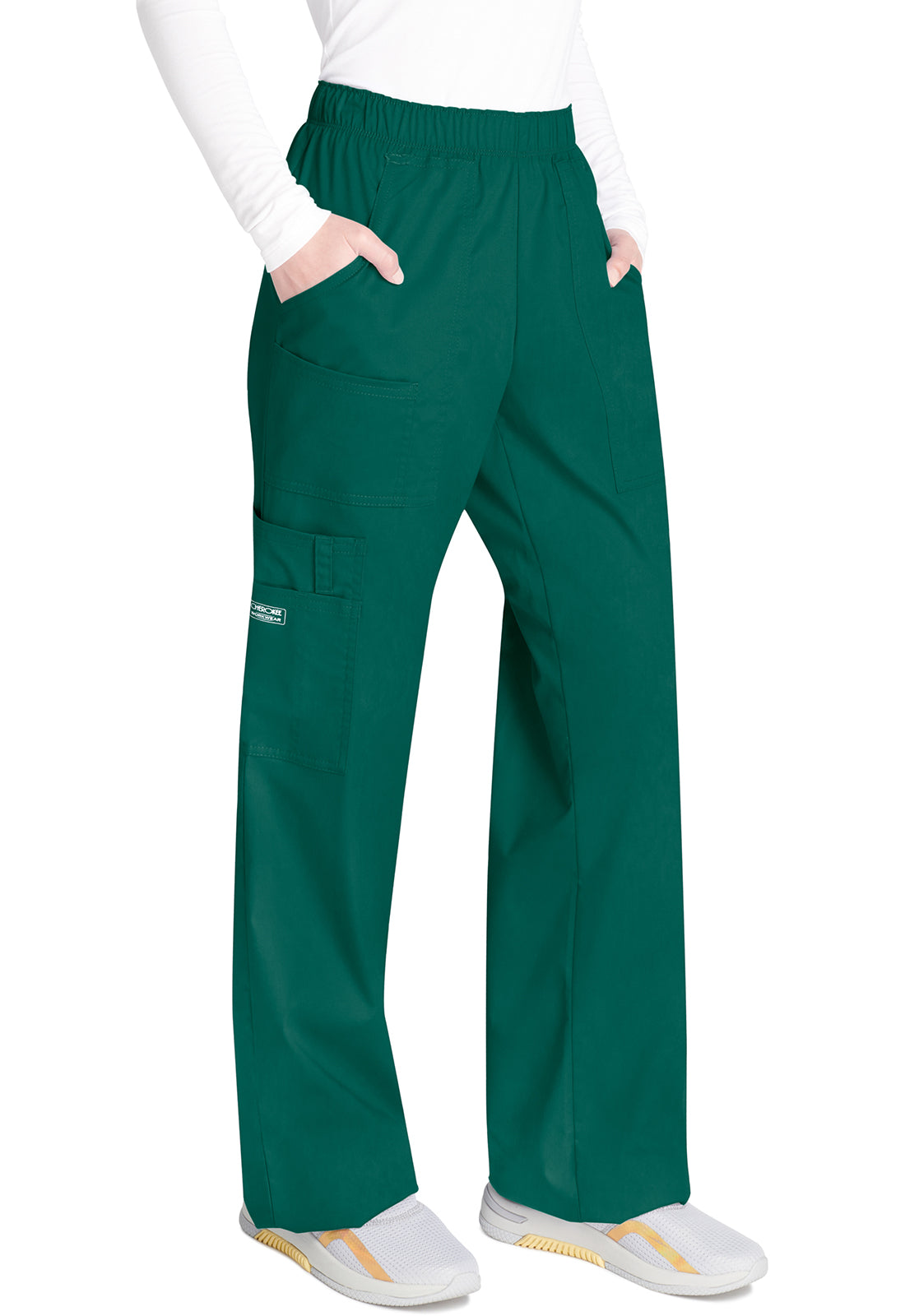 Cargo broek met middelhoge taille en elastische tailleband met 7 zakken en Core Stretch WWE4005