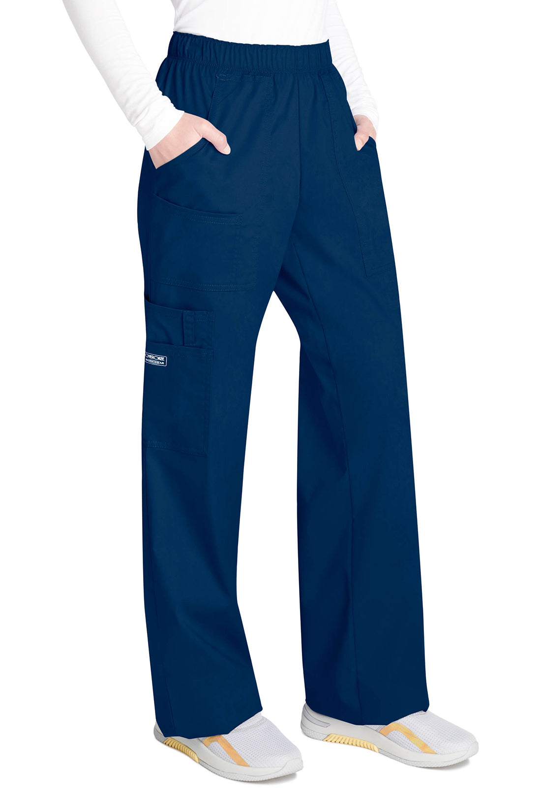 Cargo broek met middelhoge taille en elastische tailleband met 7 zakken en Core Stretch WWE4005