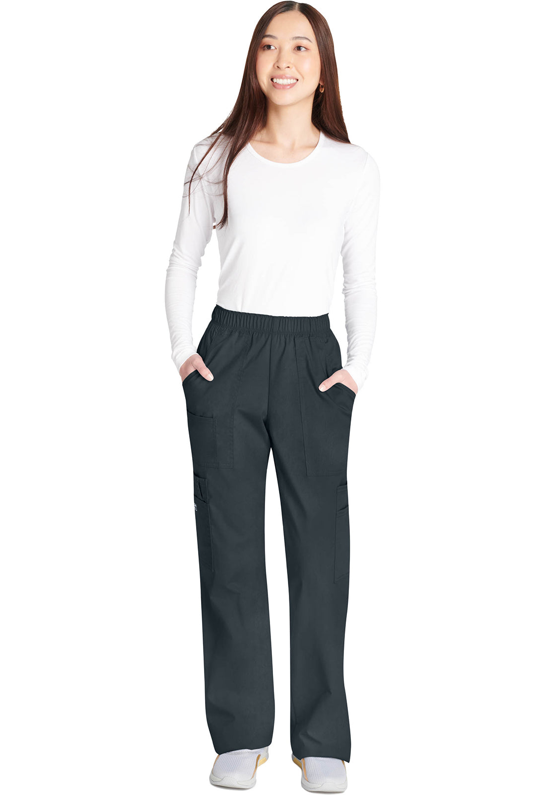 Cargo broek met middelhoge taille en elastische tailleband met 7 zakken en Core Stretch WWE4005