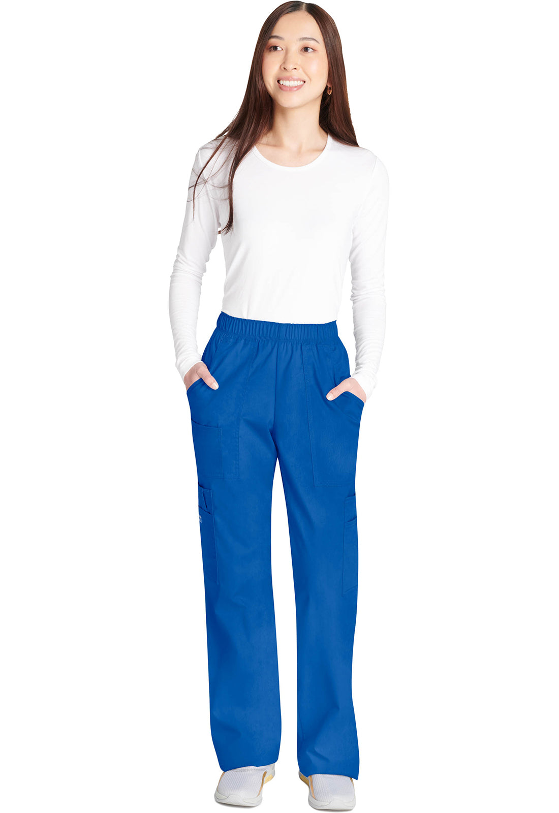 Cargo broek met middelhoge taille en elastische tailleband met 7 zakken en Core Stretch WWE4005