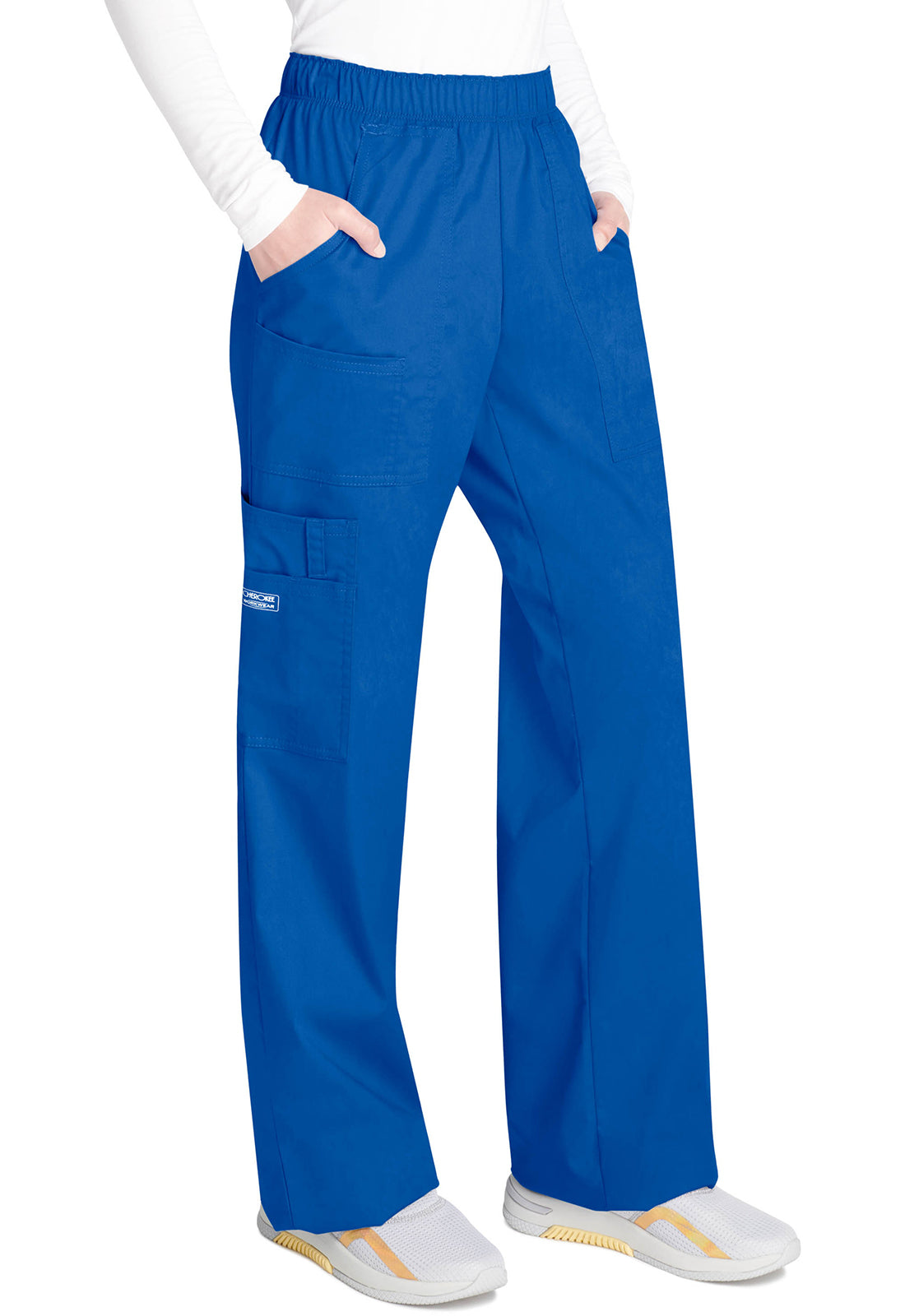 Cargo broek met middelhoge taille en elastische tailleband met 7 zakken en Core Stretch WWE4005
