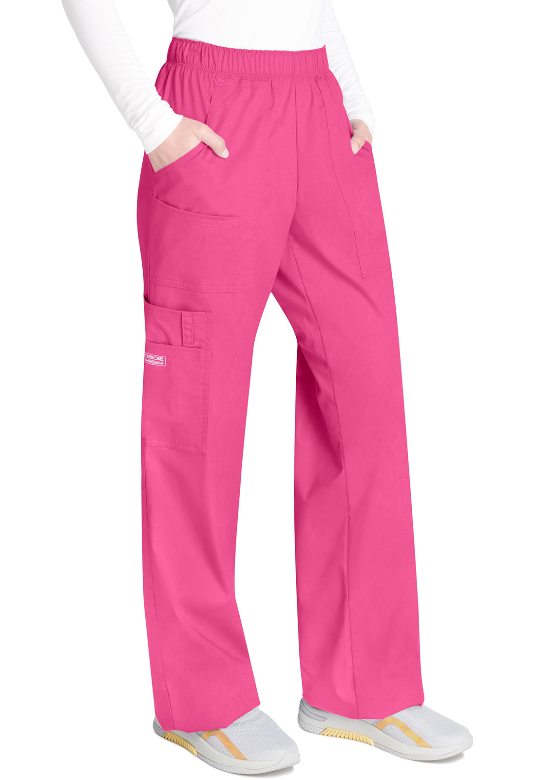 Cargo broek met middelhoge taille en elastische tailleband met 7 zakken en Core Stretch WWE4005
