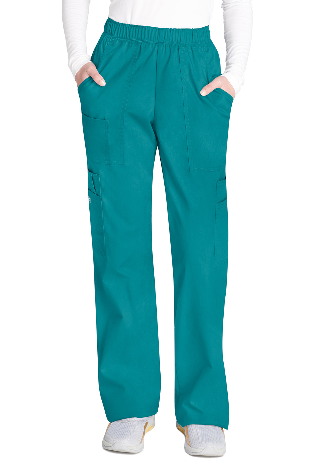 Cargo broek met middelhoge taille en elastische tailleband met 7 zakken en Core Stretch WWE4005