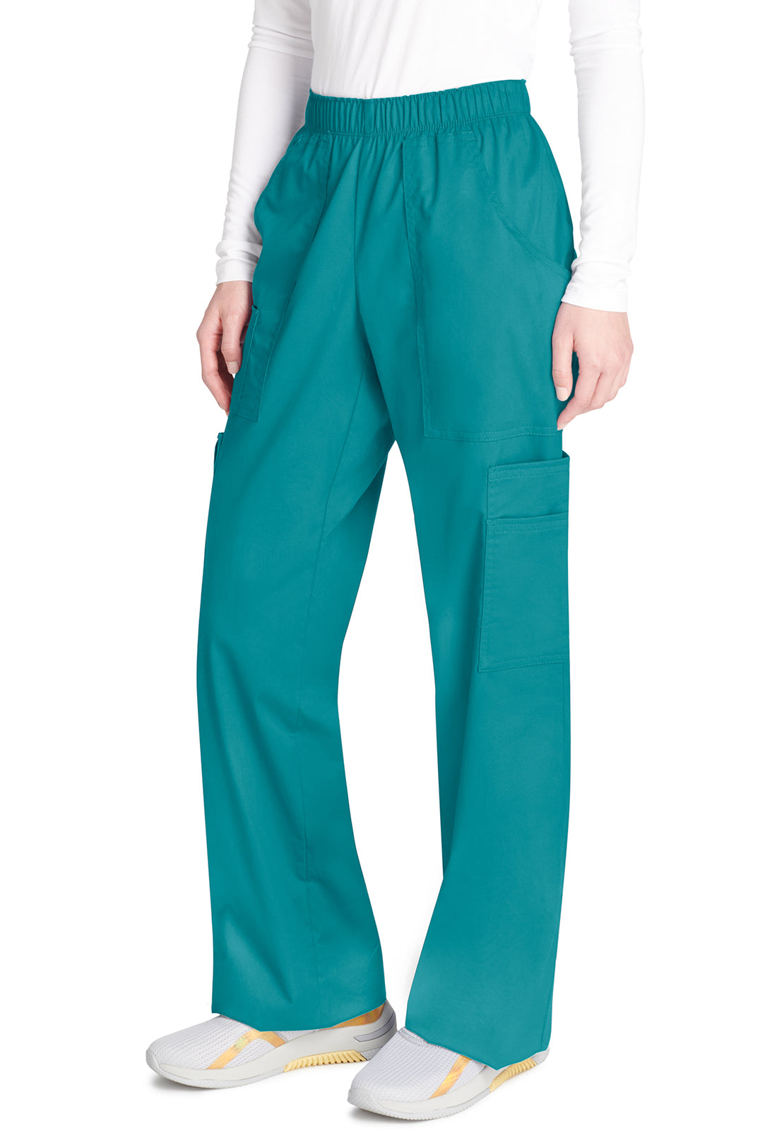 Cargo broek met middelhoge taille en elastische tailleband met 7 zakken en Core Stretch WWE4005