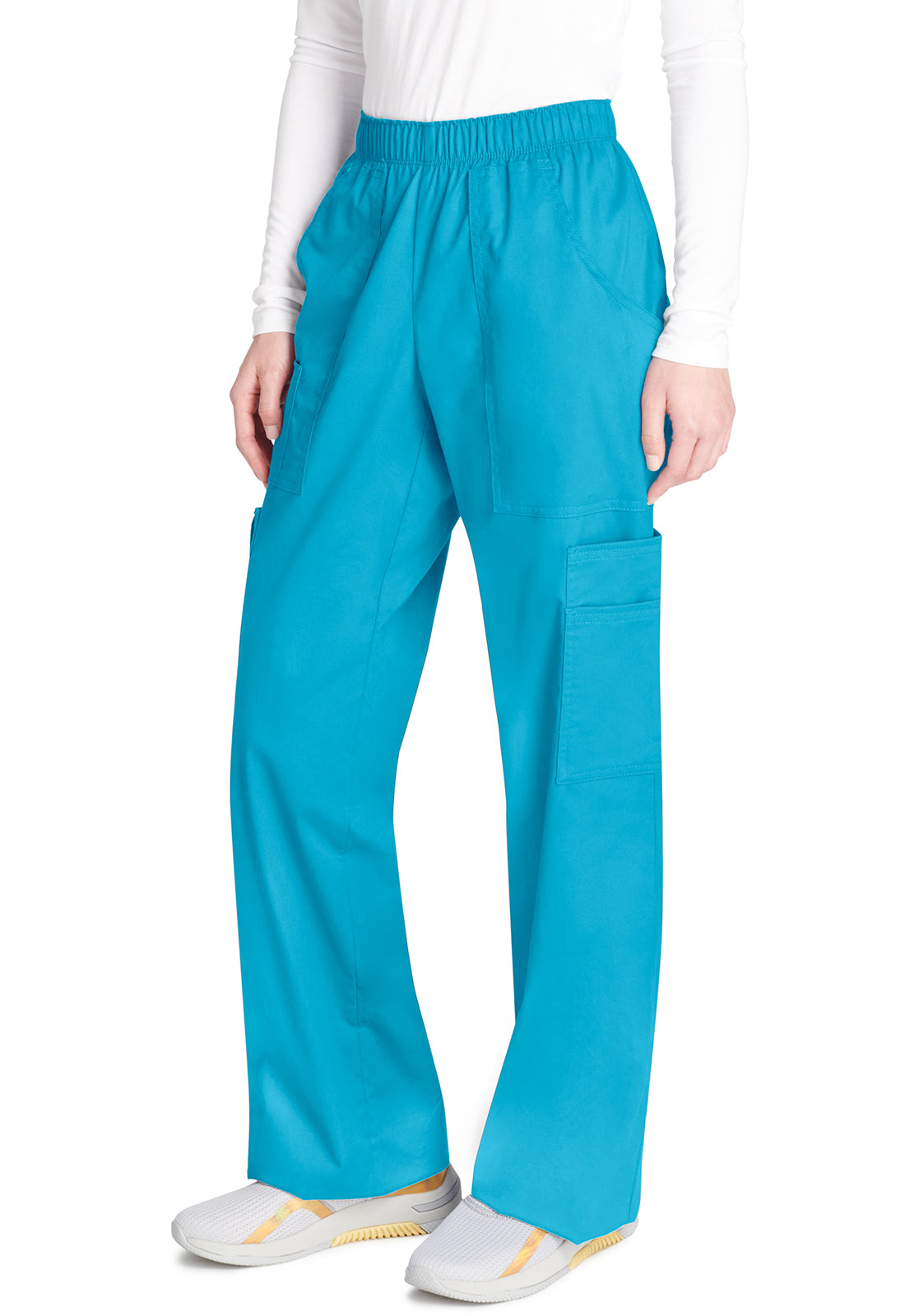 Cargo broek met middelhoge taille en elastische tailleband met 7 zakken en Core Stretch WWE4005
