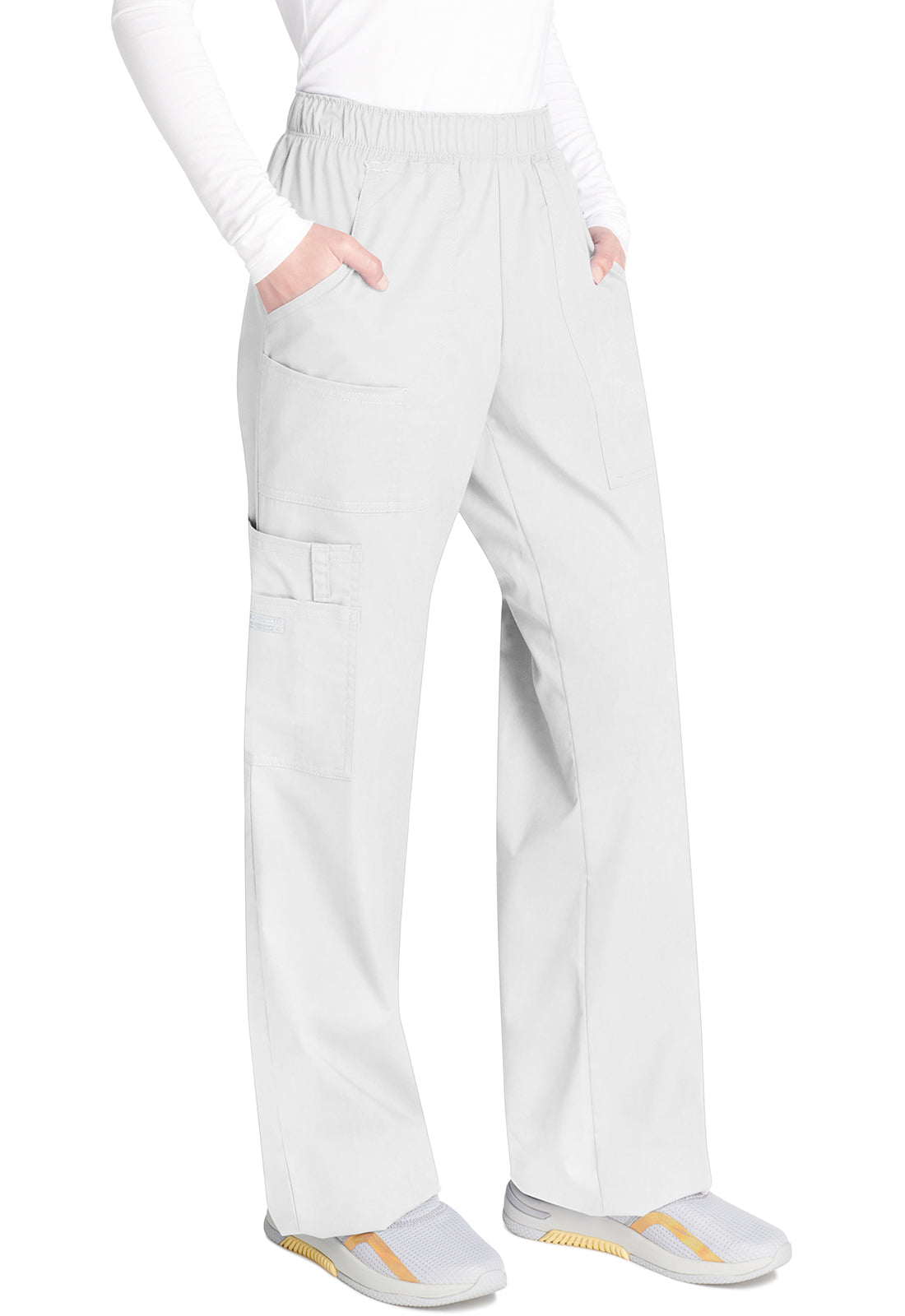 Cargo broek met middelhoge taille en elastische tailleband met 7 zakken en Core Stretch WWE4005