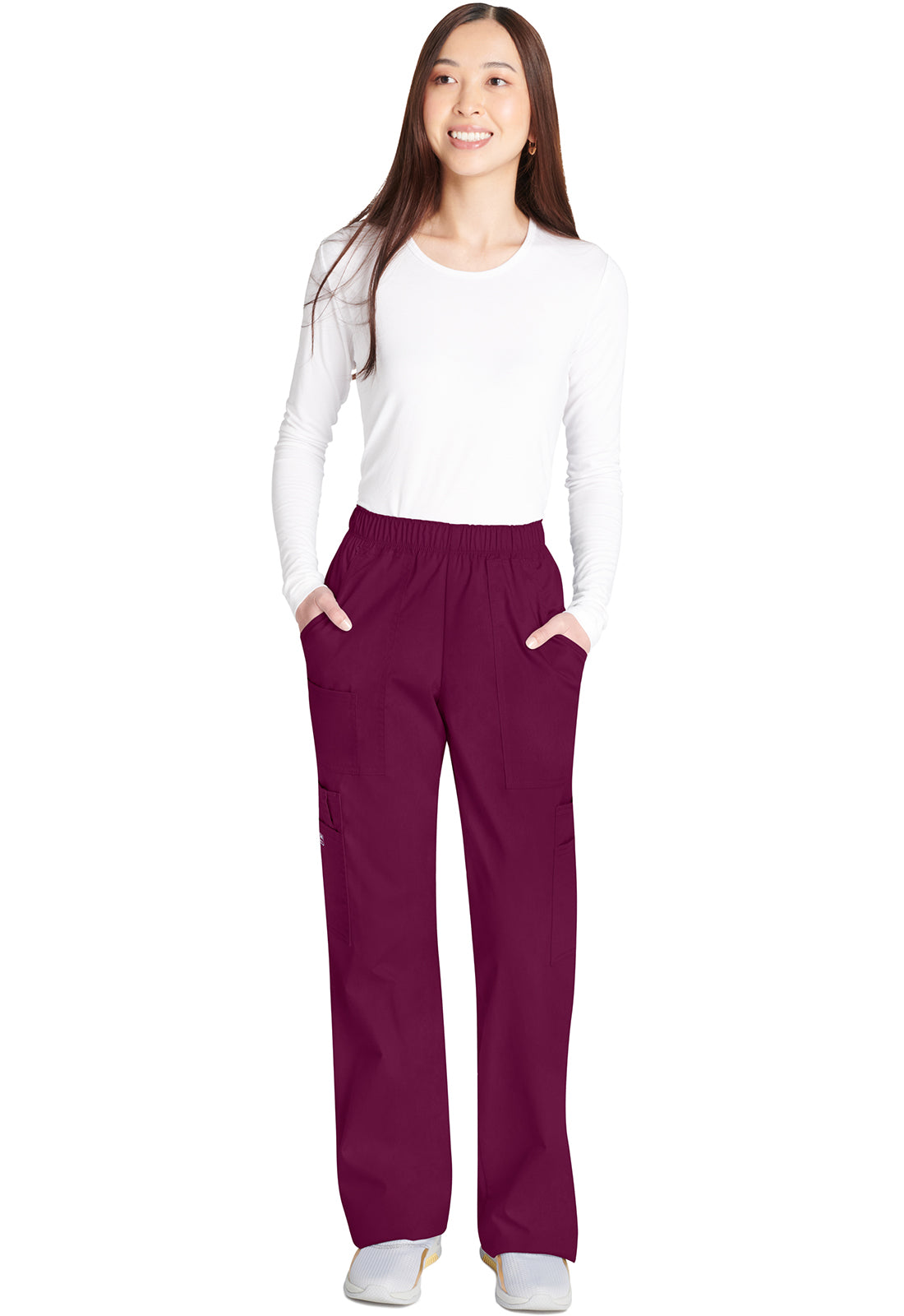 Cargo broek met middelhoge taille en elastische tailleband met 7 zakken en Core Stretch WWE4005