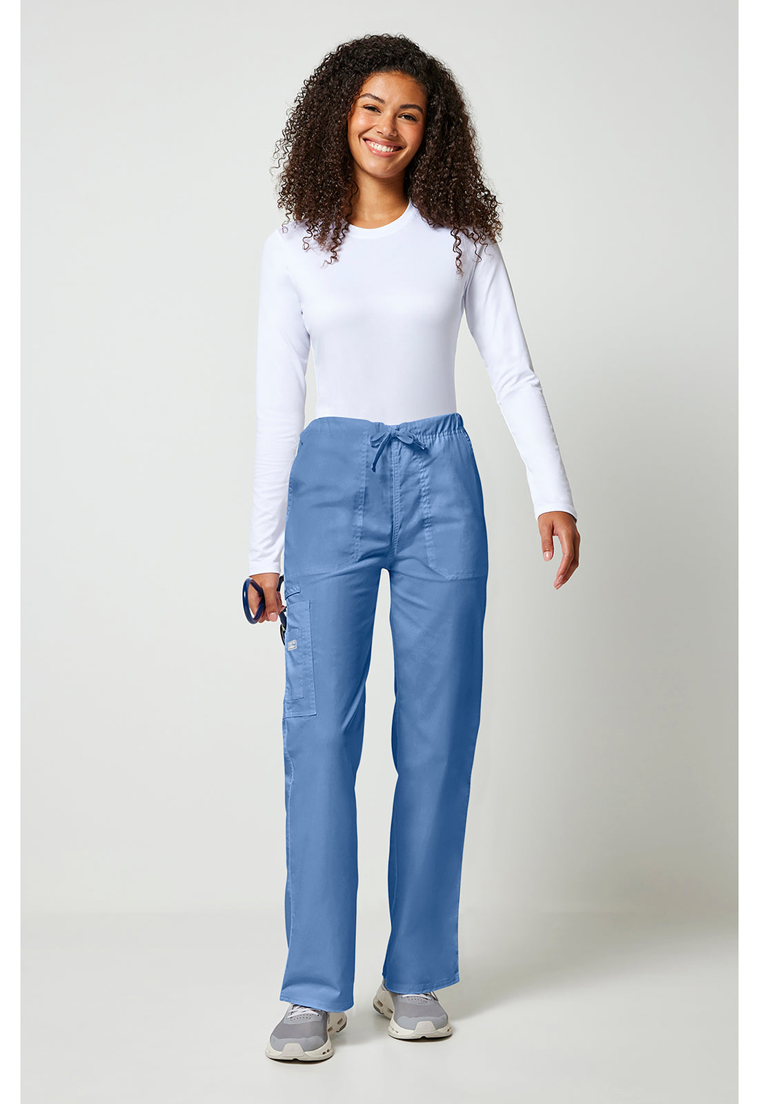 Unisex cargo broek met trekkoord met rechte pijpen en Core Stretch WWE4043