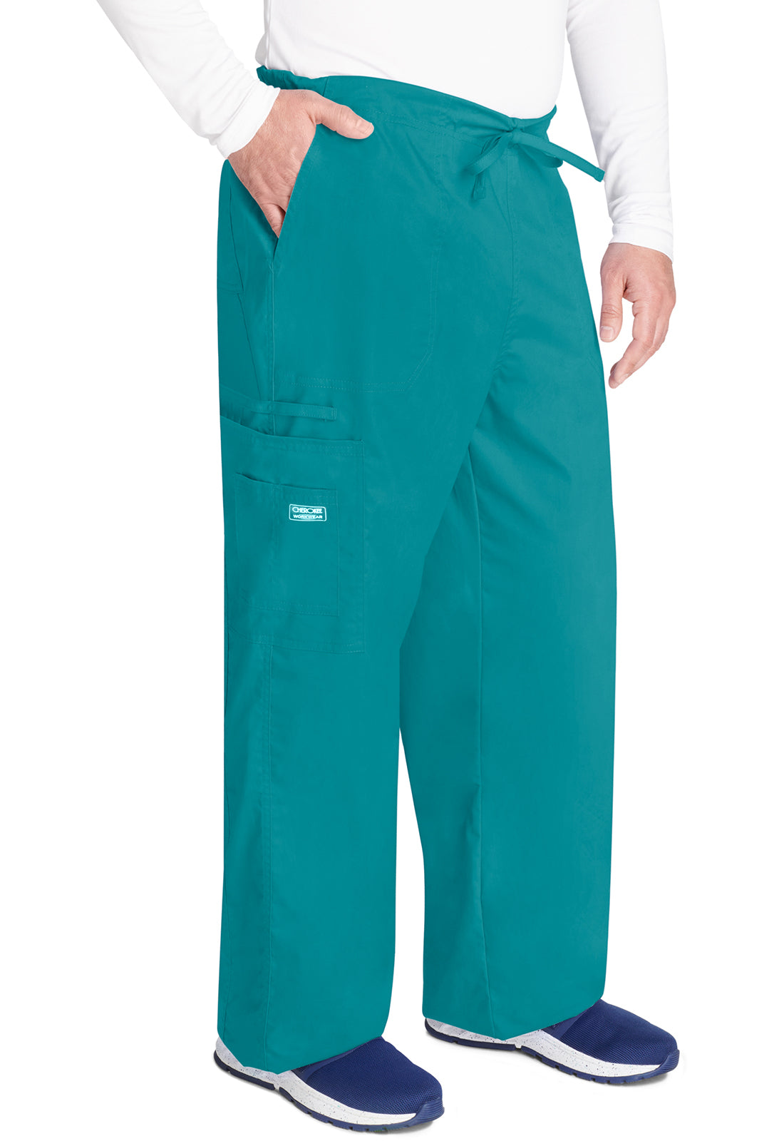 Unisex cargo broek met trekkoord met rechte pijpen en Core Stretch WWE4043