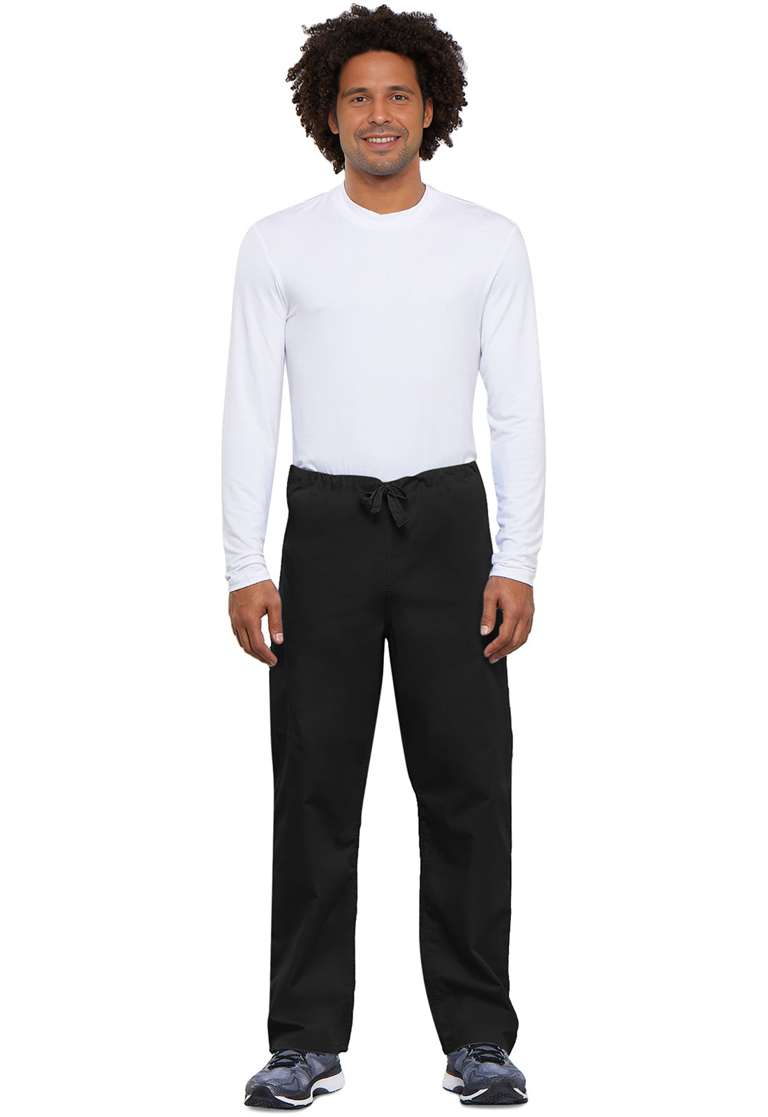 Unisex cargo broek met trekkoord met rechte pijpen en traditionele pasvorm