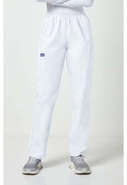 Cargobroek met elastische tailleband met taps toelopende pijpen en utility zakken