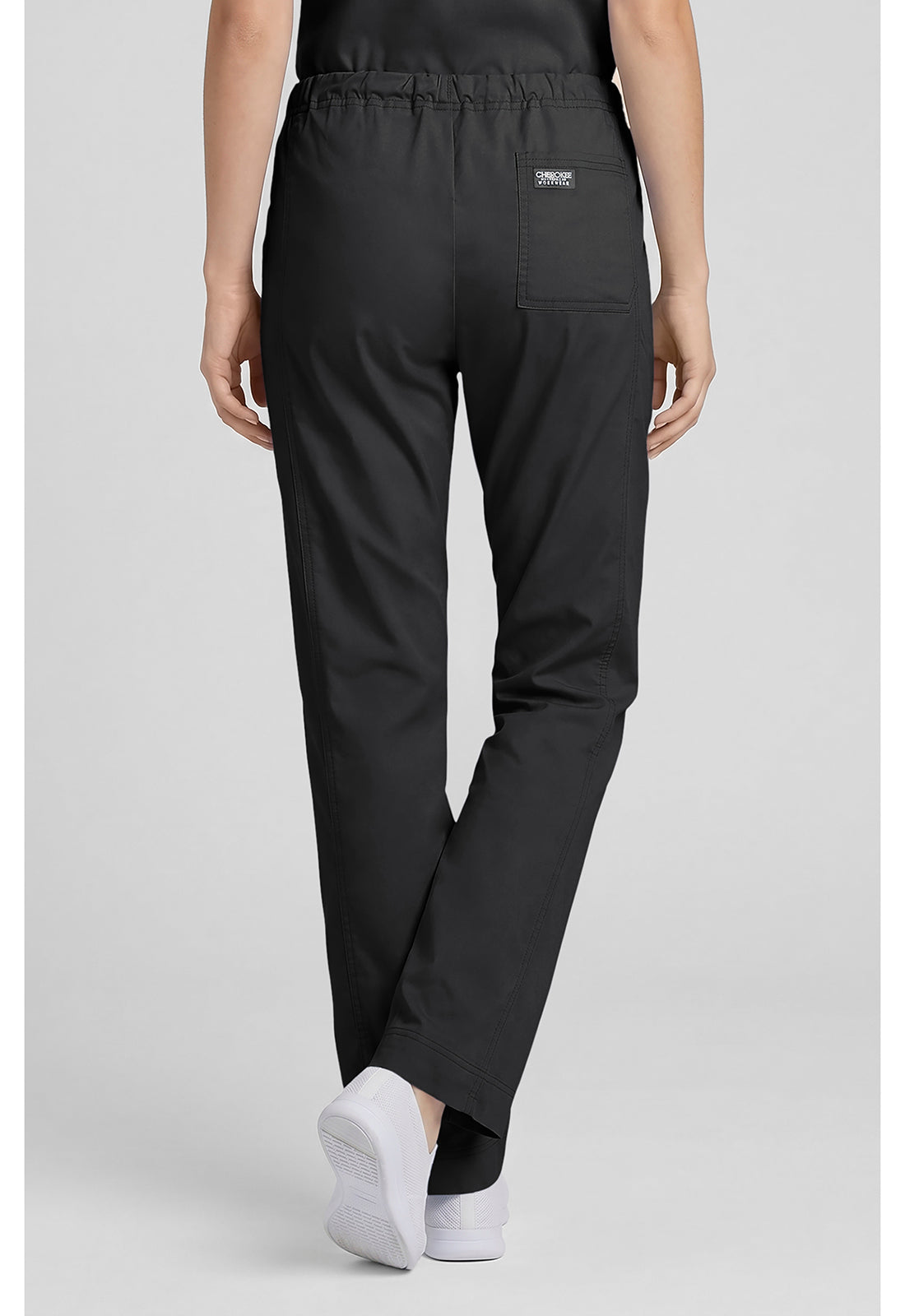 Middelhoge taille, slim fit, rechte broek met trekkoord met elastische tailleband en 2-way stretch WWE4203