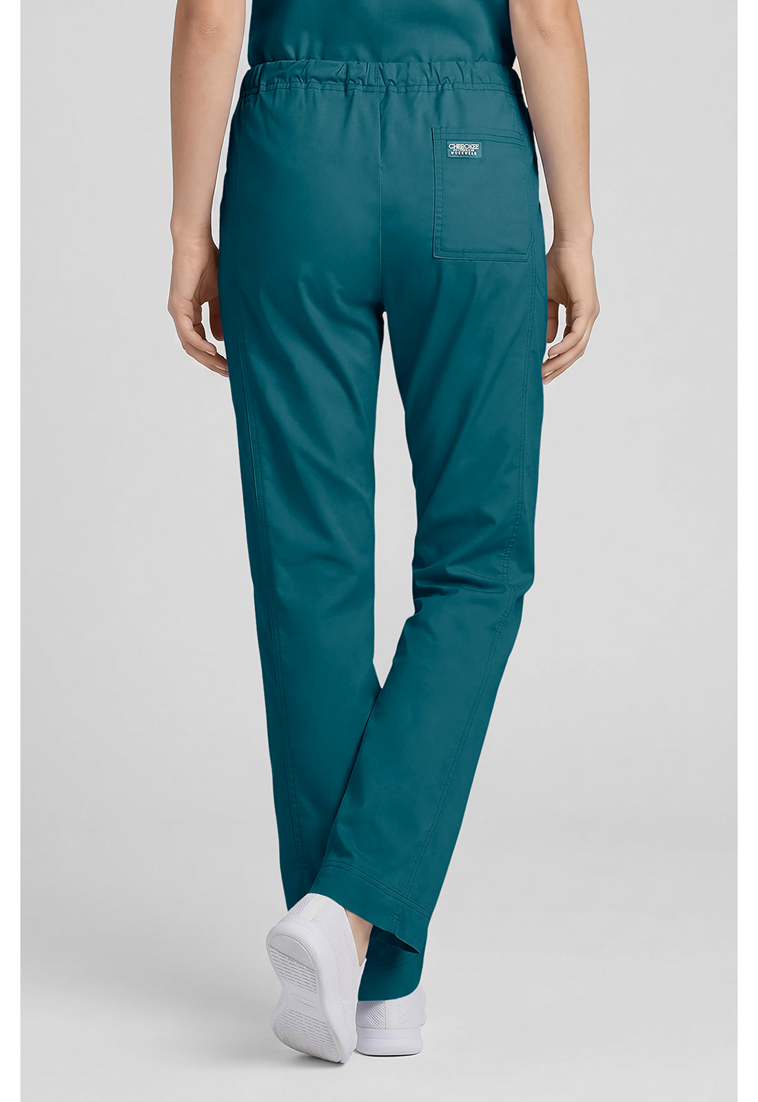 Middelhoge taille, slim fit, rechte broek met trekkoord met elastische tailleband en 2-way stretch WWE4203