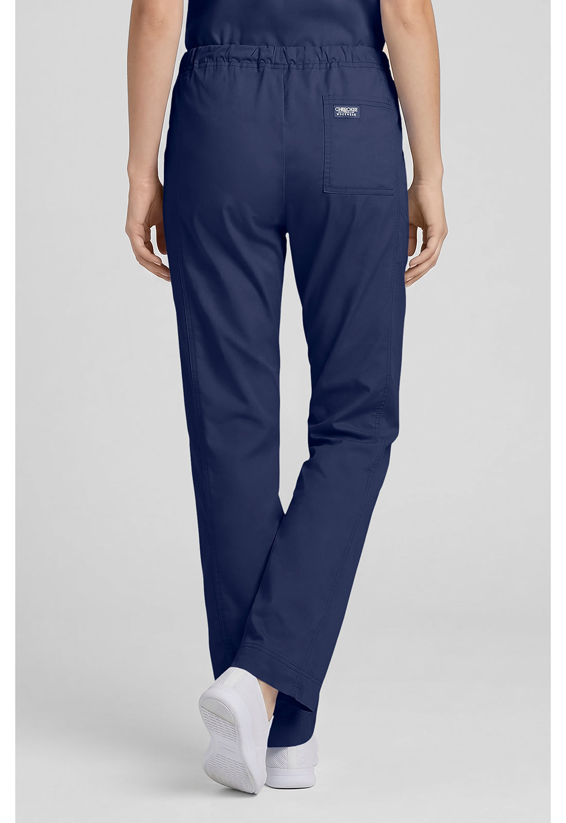 Middelhoge taille, slim fit, rechte broek met trekkoord met elastische tailleband en 2-way stretch WWE4203