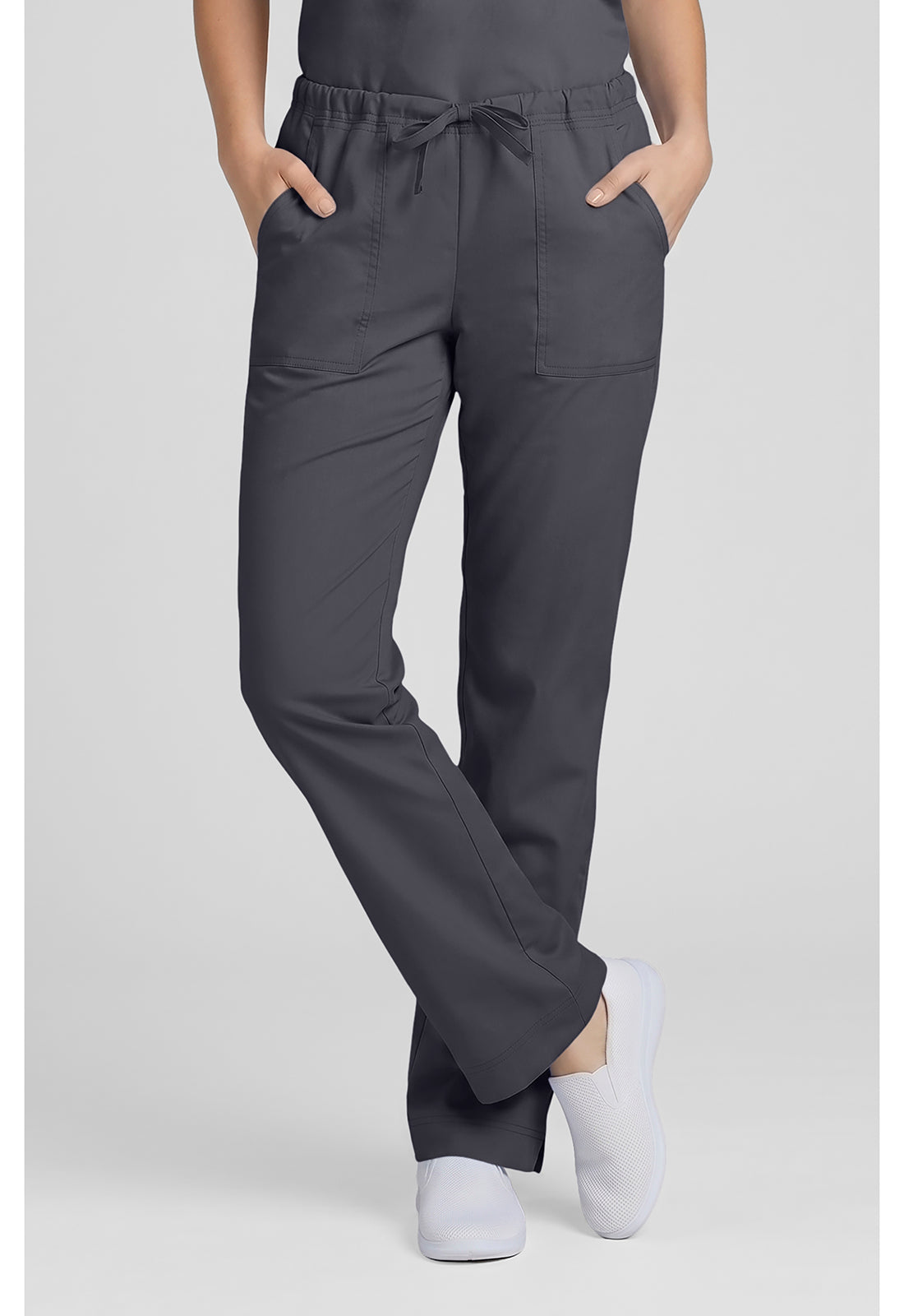 Middelhoge taille, slim fit, rechte broek met trekkoord met elastische tailleband en 2-way stretch WWE4203
