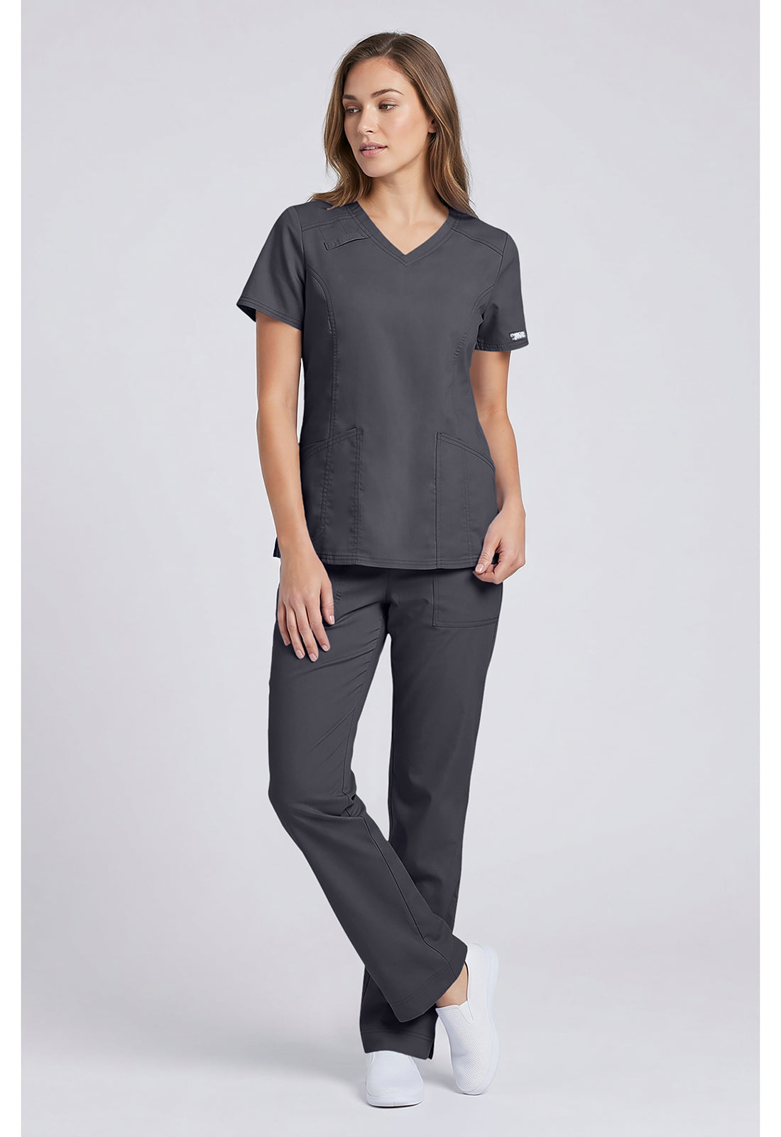 Middelhoge taille, slim fit, rechte broek met trekkoord met elastische tailleband en 2-way stretch WWE4203
