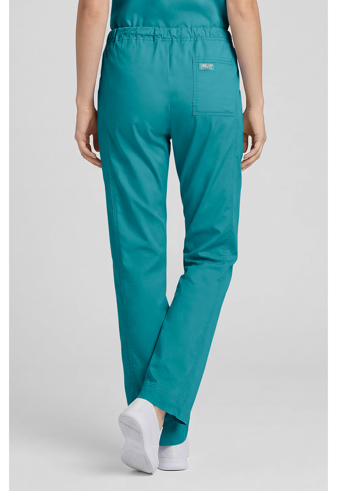 Middelhoge taille, slim fit, rechte broek met trekkoord met elastische tailleband en 2-way stretch WWE4203