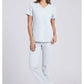 Middelhoge taille, slim fit, rechte broek met trekkoord met elastische tailleband en 2-way stretch WWE4203