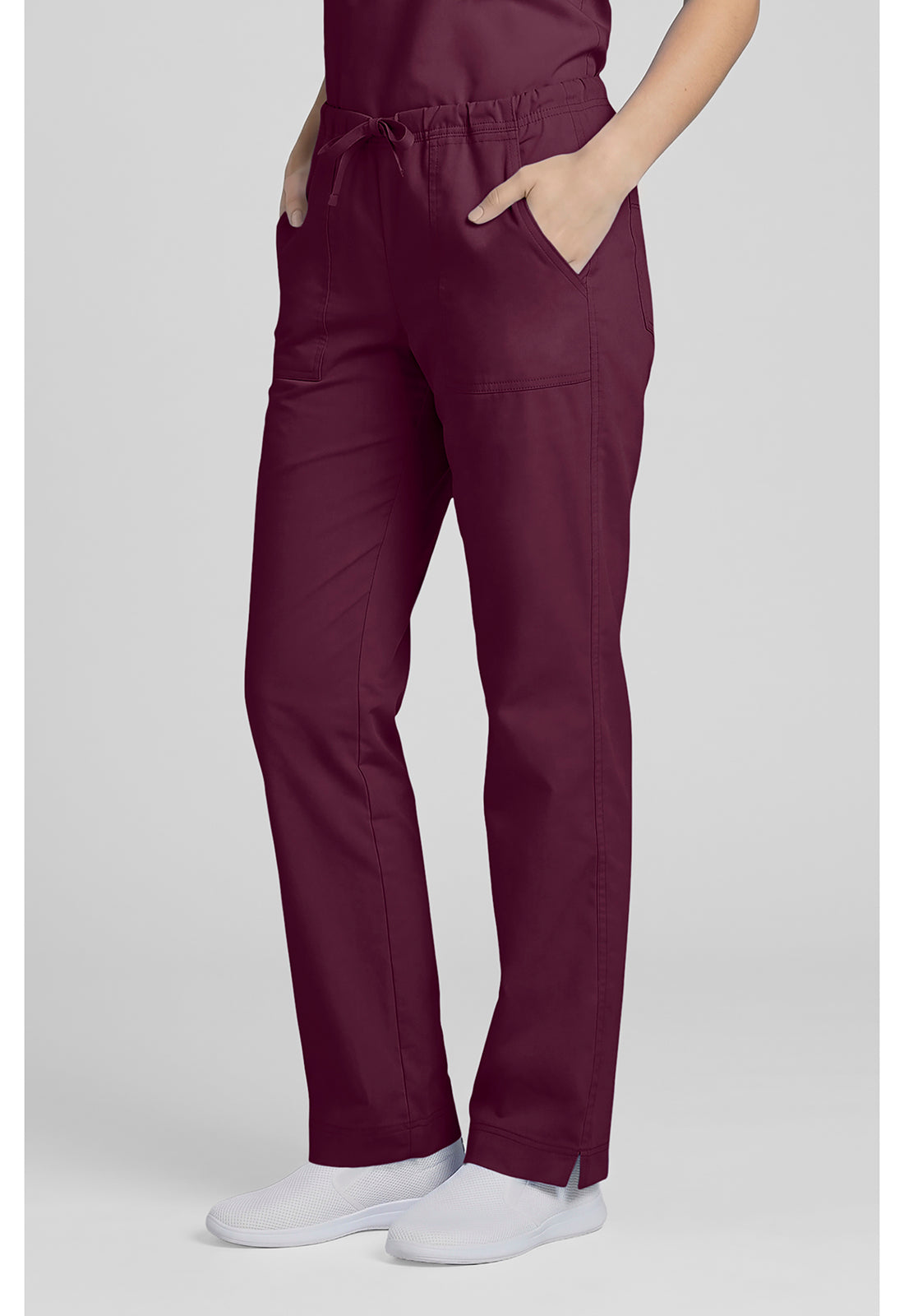 Middelhoge taille, slim fit, rechte broek met trekkoord met elastische tailleband en 2-way stretch WWE4203