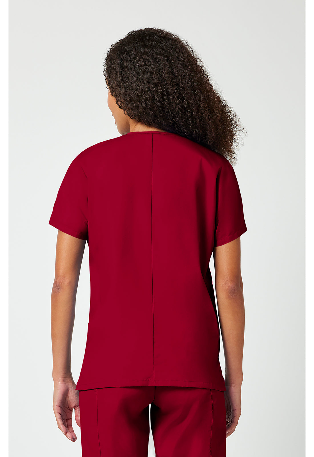 Top met V-hals met dolmanmouwen en traditionele pasvorm WWE4700