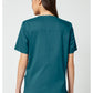 Unisex V-hals top met traditionele pasvorm en 2-way stretch