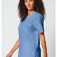 Unisex V-hals top met traditionele pasvorm en 2-way stretch