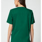 Unisex V-hals top met traditionele pasvorm en 2-way stretch