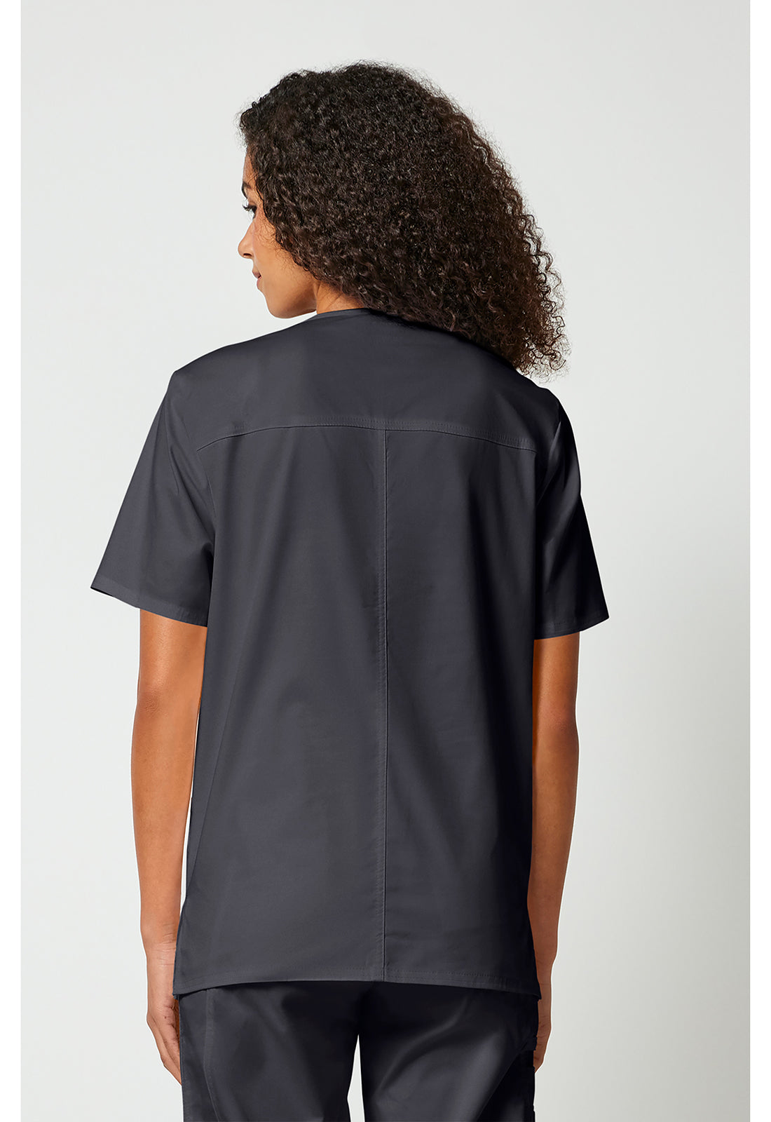 Unisex V-hals top met traditionele pasvorm en 2-way stretch