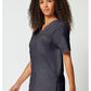 Unisex V-hals top met traditionele pasvorm en 2-way stretch