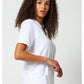 Unisex V-hals top met traditionele pasvorm en 2-way stretch