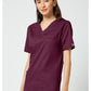 Unisex V-hals top met traditionele pasvorm en 2-way stretch