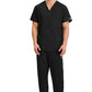 Unisex V-hals top met traditionele pasvorm en borstzak WWE4876