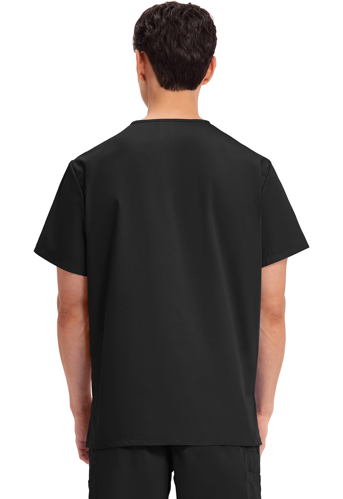 Unisex V-hals top met traditionele pasvorm en borstzak WWE4876
