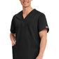 Unisex V-hals top met traditionele pasvorm en borstzak WWE4876