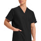 Unisex V-hals top met traditionele pasvorm en borstzak WWE4876