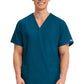 Unisex V-hals top met traditionele pasvorm en borstzak WWE4876