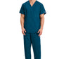 Unisex V-hals top met traditionele pasvorm en borstzak WWE4876
