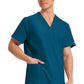 Unisex V-hals top met traditionele pasvorm en borstzak WWE4876