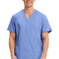 Unisex V-hals top met traditionele pasvorm en borstzak WWE4876