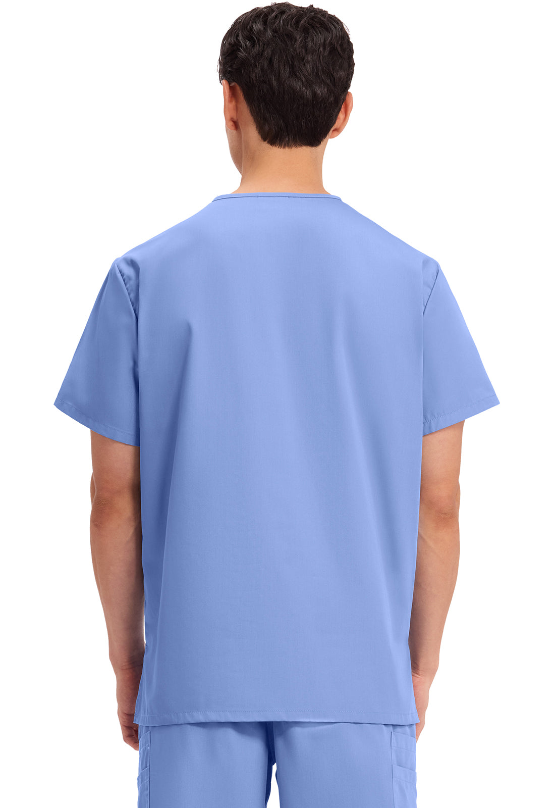 Unisex V-hals top met traditionele pasvorm en borstzak WWE4876