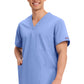Unisex V-hals top met traditionele pasvorm en borstzak WWE4876