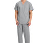 Unisex V-hals top met traditionele pasvorm en borstzak WWE4876