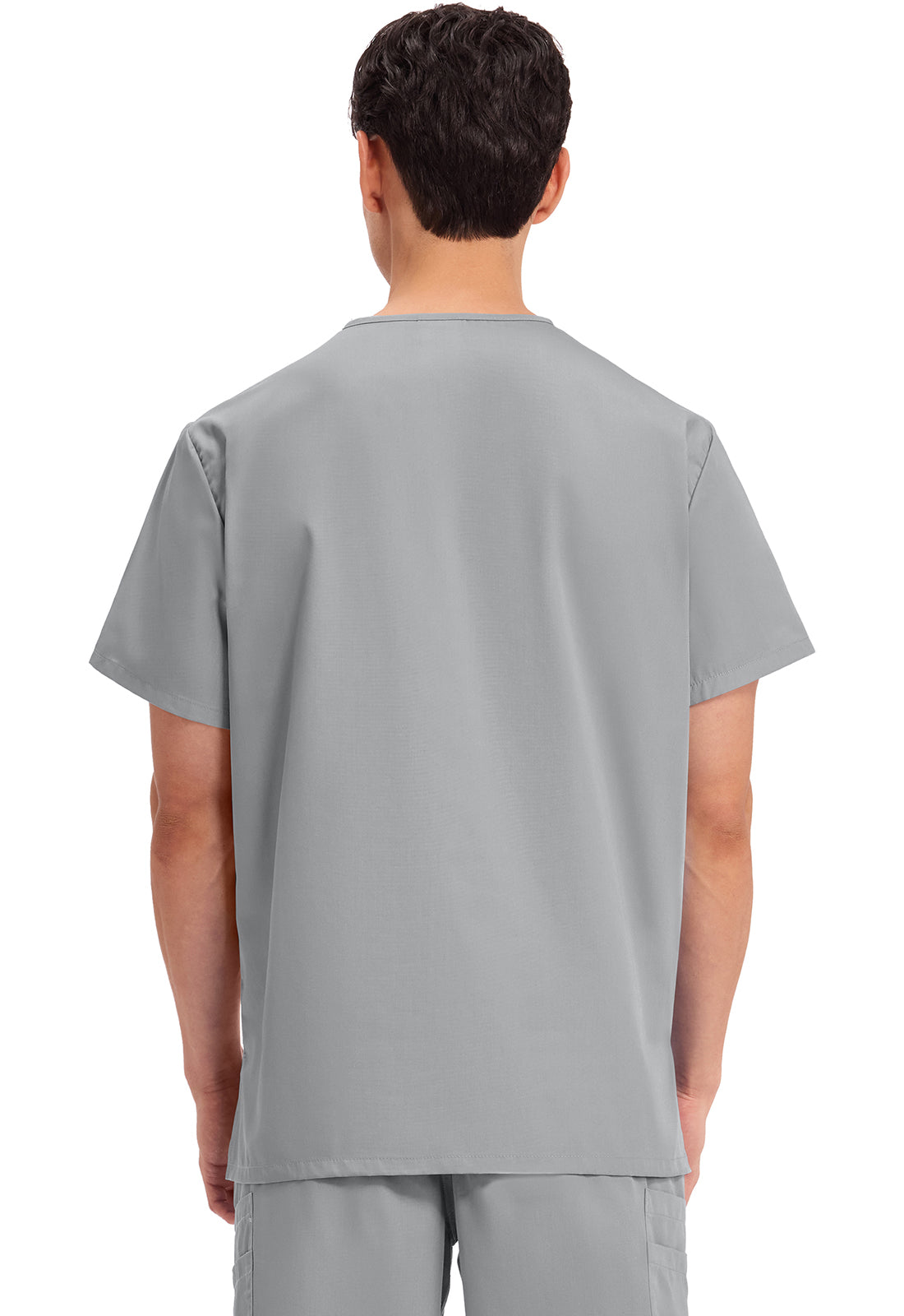 Unisex V-hals top met traditionele pasvorm en borstzak WWE4876