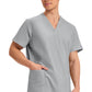 Unisex V-hals top met traditionele pasvorm en borstzak WWE4876