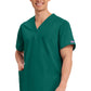 Unisex V-hals top met traditionele pasvorm en borstzak WWE4876