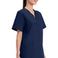 Unisex V-hals top met traditionele pasvorm en borstzak WWE4876