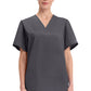 Unisex V-hals top met traditionele pasvorm en borstzak WWE4876