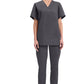 Unisex V-hals top met traditionele pasvorm en borstzak WWE4876