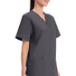 Unisex V-hals top met traditionele pasvorm en borstzak WWE4876